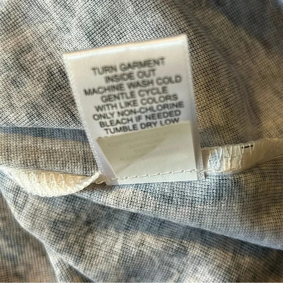 One World Plus Sz 1X Printed Long Sleeve Top w/ Chiffon Embellish Poncho Purple - Picture 8 of 14